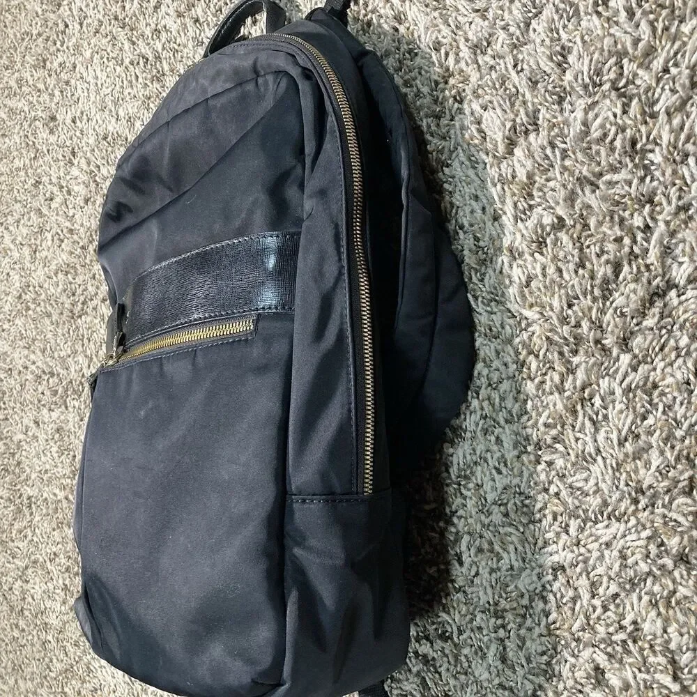 Knomo Black Mini Shoulder Straps Backpack Bag water resistant nylon padded